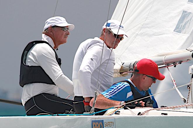 Men at Work, John Bertrand, Andrew Grant Simmer and Andrew Palfrey competing in last year’s Etchells National Championship in West Australia © Bernie Kaaks